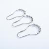 12pcs Rusts Resistant Stainless Steel Bath Curtain Hooks Rustproof 5 Beaded Shower Rod Hook Bathroom Accessories