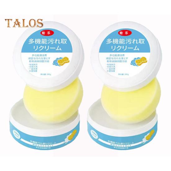 

Крем для чистки обуви с губкой-ластиком Многофункциональная паста для удаления пятен Глубокоочищающий крем для удаления пятен со щеточкой 2pcs