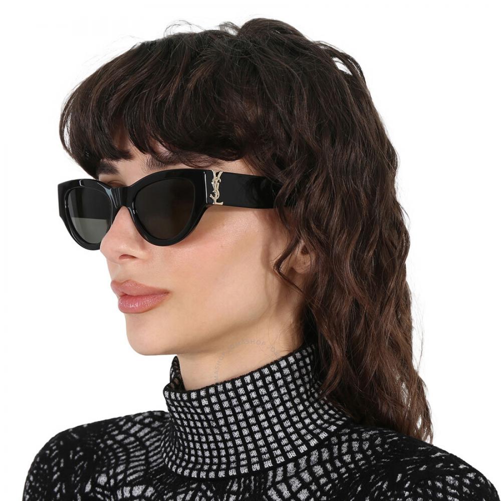Saint Laurent Grey Cat Eye Ladies Sunglasses Sl M94 001 53