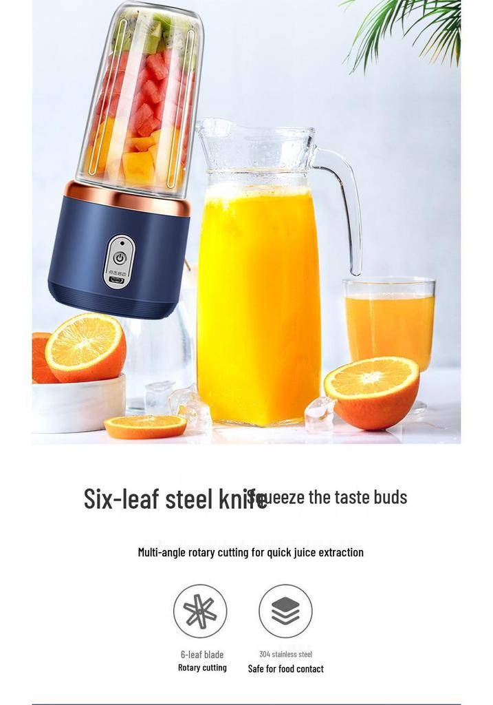 Portable USB Rechargeable Mini Juicer Cup for Home and Travel