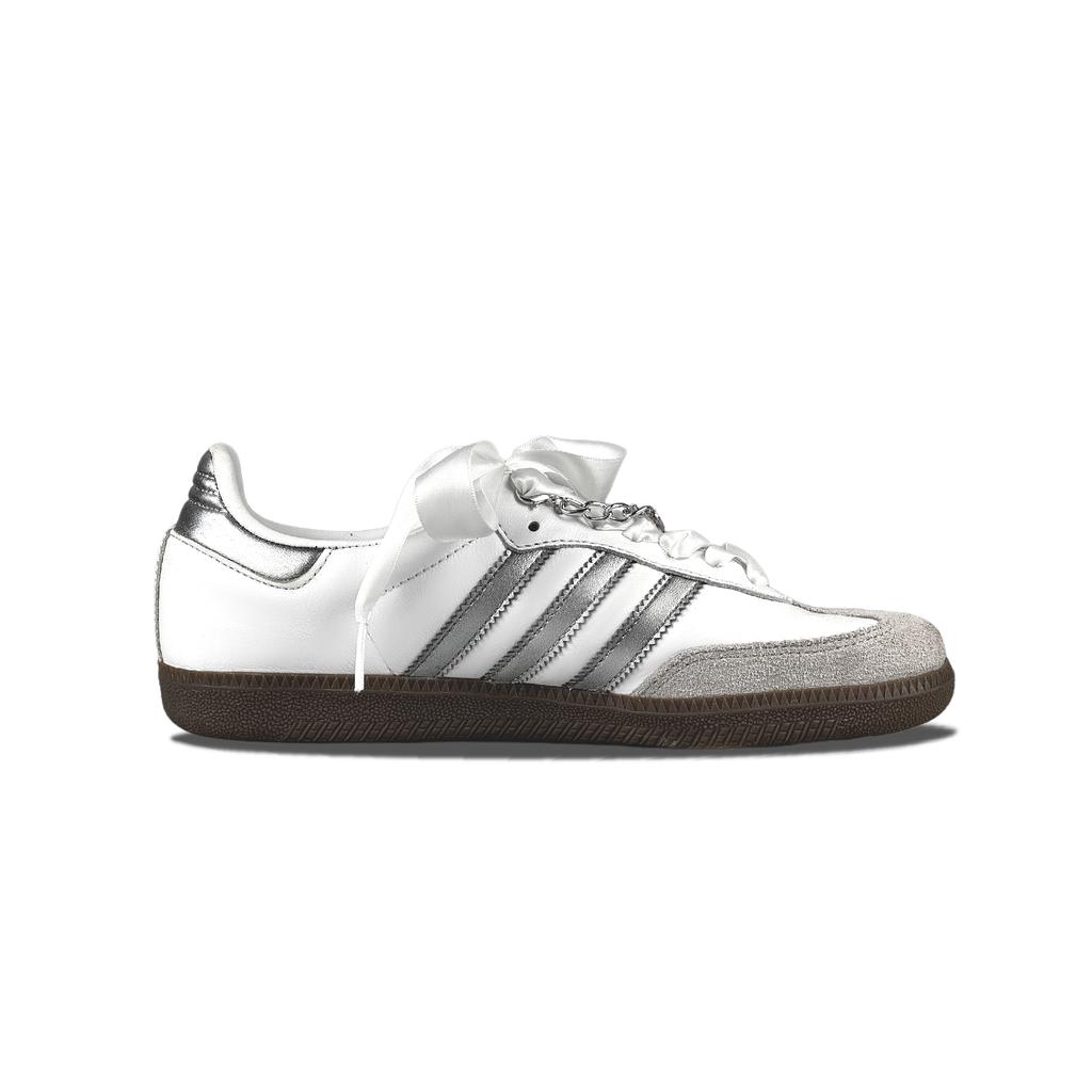 Adidas Originals SAMBA OG Low top German Army Trainers Unisex Silver White B75806(Team1005-)
