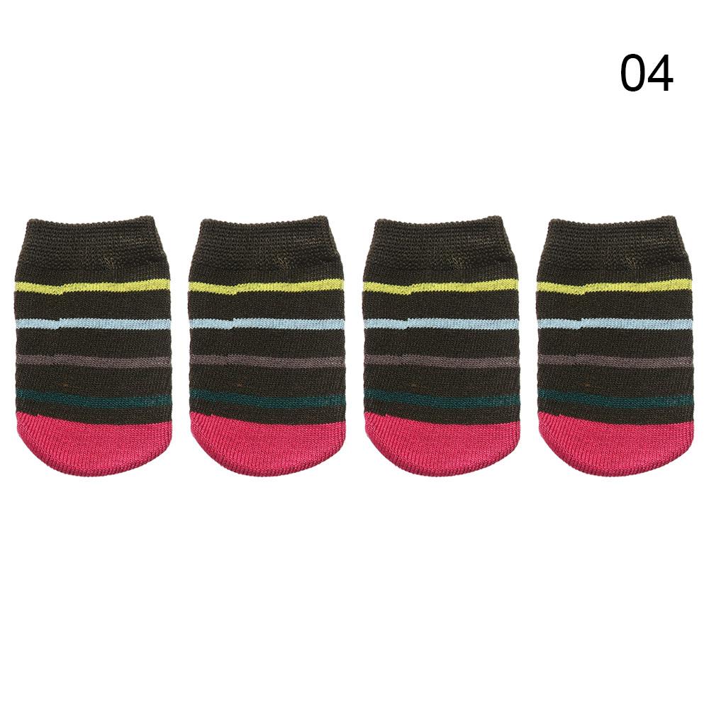 4Pcs Cartoon Table Foot Socks Chair Leg Covers Floor Protectors Non-Slip Knitting Socks For Furniture Cartoon Home Decor