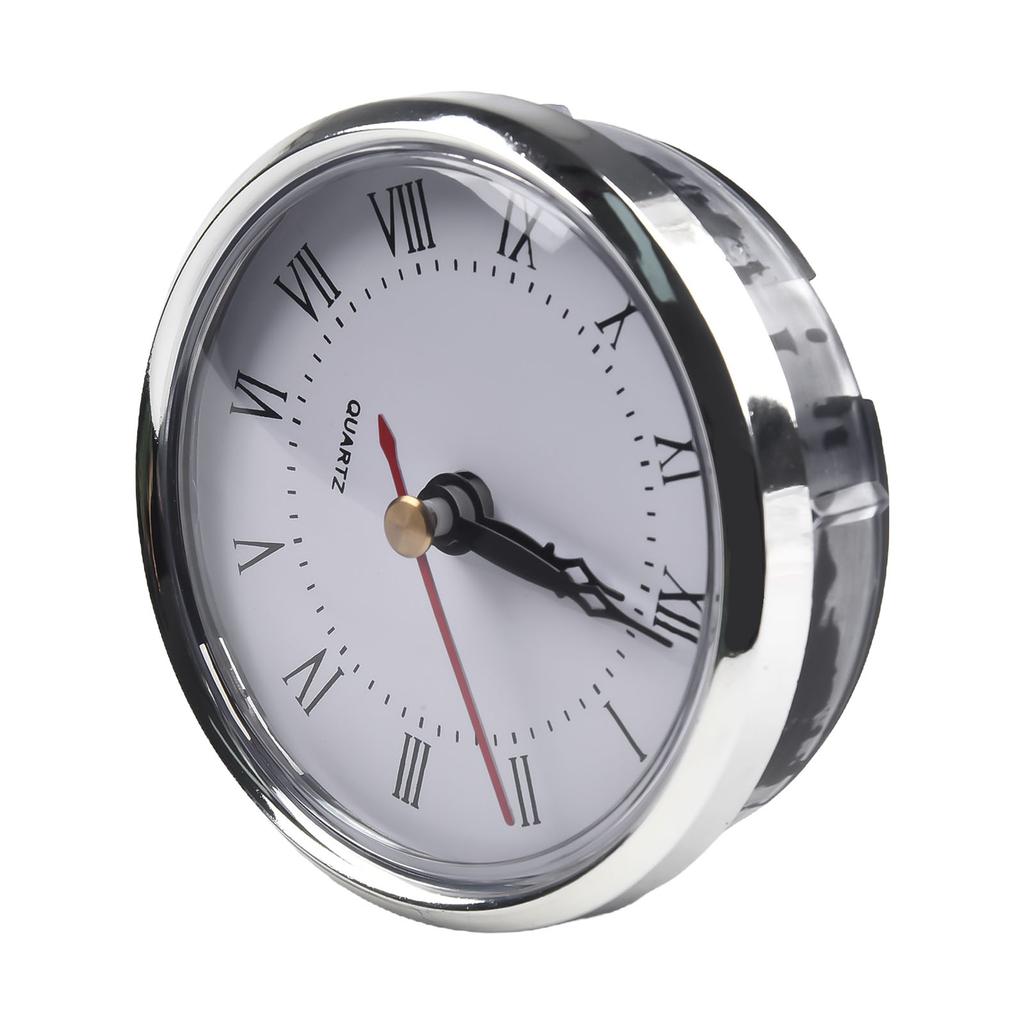 80mm Quartz Clock Insert Round Clocks Head Silver Accessories Classic Clock DIY Rabic Roman Numeral New Practical