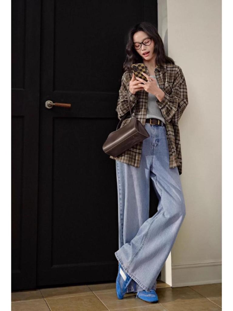 **Fulan Casual Retro Plaid Lapel Jacket - Women's Early Autumn/Winter Top**