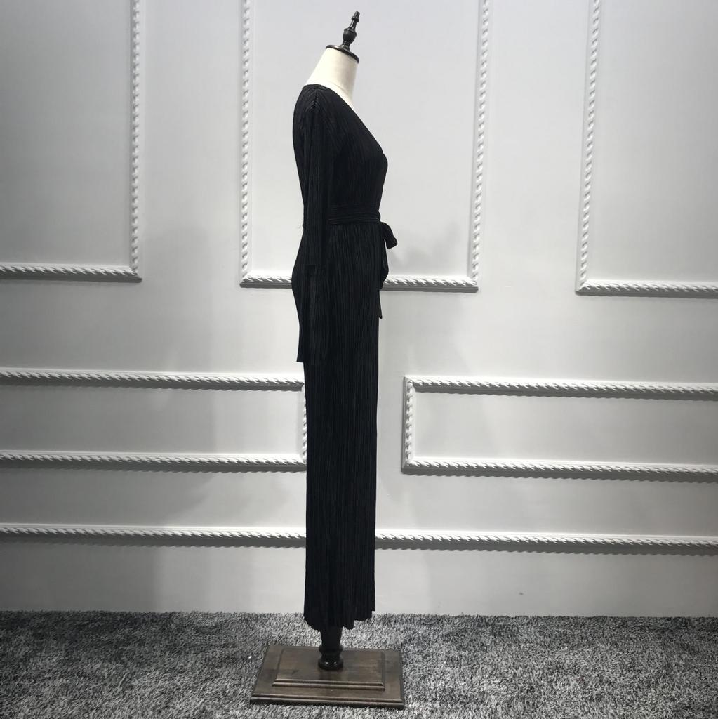 LR99 Slimming Pleated Robe Dress