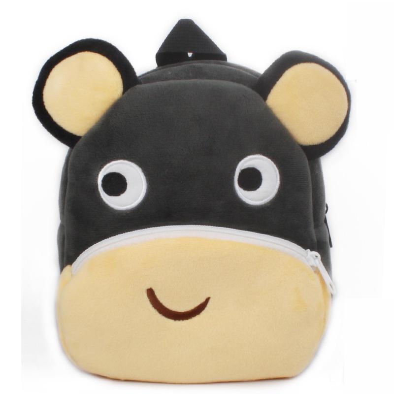 Cute Plush Toddler Kid Backpack With Cartoon Animal Pattern Comfortable For Boys And Girls!