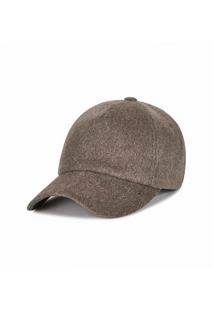 VA Curved Logo Wool Blend Cap Mocha 5-Panel