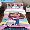 3PCS Colorful Friends Dollhouse 3pcs Bedding,Including 3PCS Duvet Cover And 2pcs Pillowcases Perfect for Christmas,Ideal for Bedroom, Dormitory