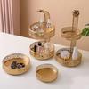 Light Luxury 1/2 Tiers Iron Decorative Tray Gold Large Capacity Makeup Storage Shelf Waterproof Makeup Tray Living Room