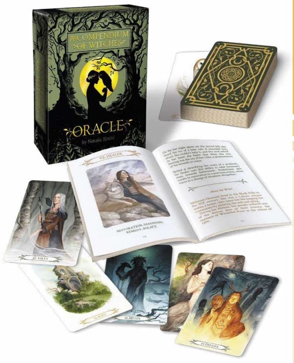 Kancharo Oracle Cards, 60-Card Tarot Card Set [A Compendium of Witches Oracle] Includes Japanese Oracle Card Basic Instructions & Pouch (Authentic)