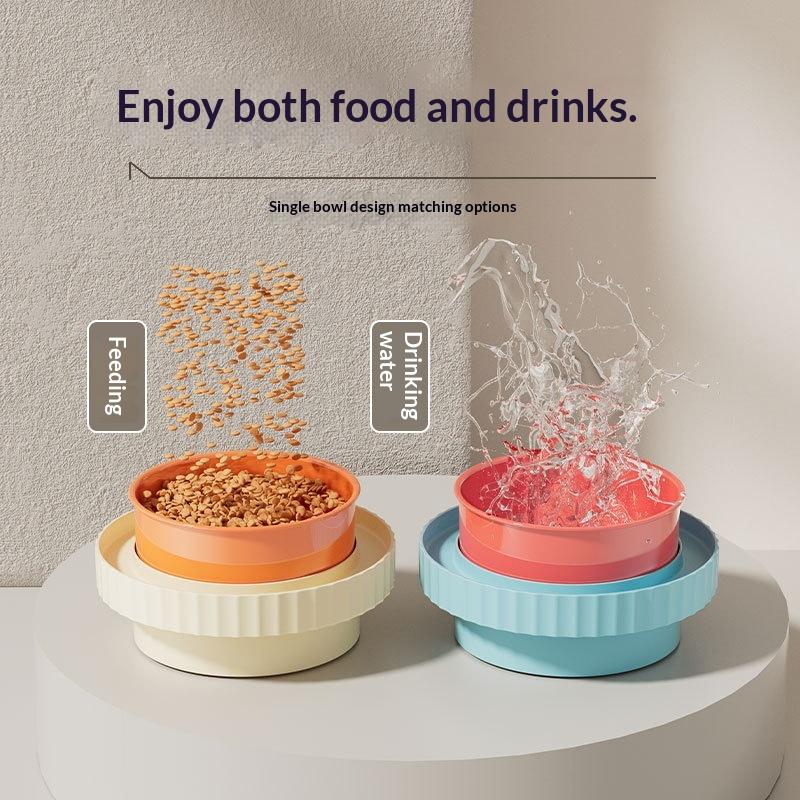 Creativity Anti-Spill Cat Bowl Feeding Water Protecting Cervical Spine Anti Splash Feeding Cats Dogs Bowl Pet Feeding Supplies