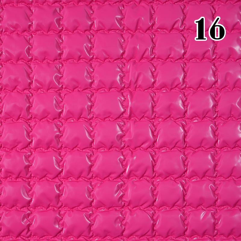 Waterproof PU Polyester Quilting Fabric Shiny Embossing Cotton-padded Fabric For Sewing Jacket Bags Furniture Upholstery