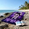 1pc Addams Family Wednesday1 Beach Towel, Sports Cape, Beach and Seaside Swimming Pool Equipment, Fashion Pattern, Rectangular, Travel Essentials