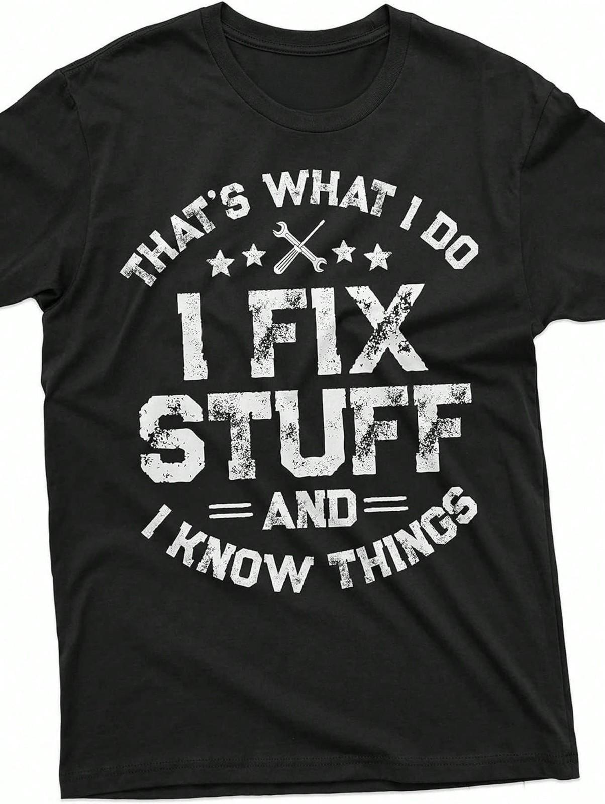 Men  S Funny I Fix Stuff T-Shirt Mechanic S разноцветный