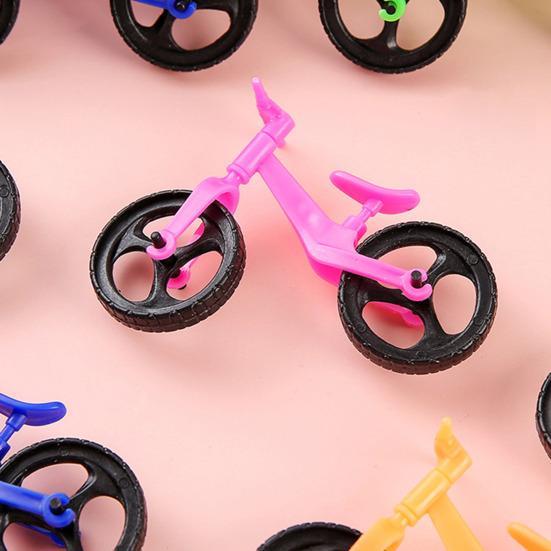 12Pcs Kids Mini Bicycle Model Movable Joints Plastic Bicycle Figurine Simulation Bike Toy Home Office Decoration Cycling Enthusiasts Gift