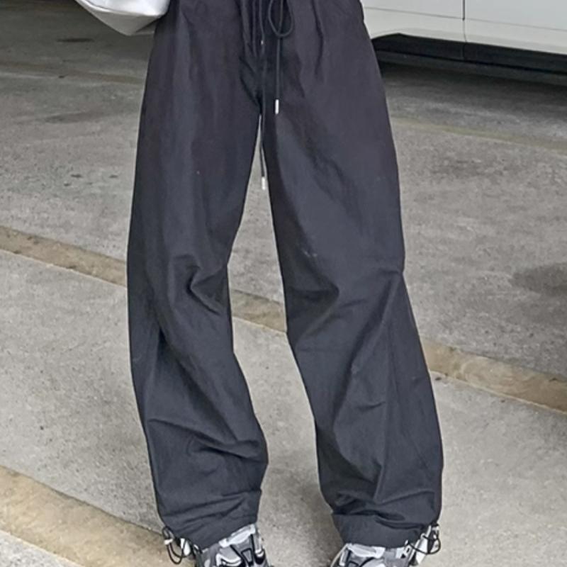 Letní Vintage Y2k Cargo Kalhoty Ženy Kapsy High Street Fashion Baggy Kalhoty Dámský korejský styl Ležérní široké kalhoty 2023 Novinka