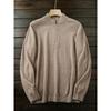 Great Product! 100/100% Wool! Foreign Trade Tail Goods Men's Autumn and Winter Clothing Warm Half Zipper Knit Sweater