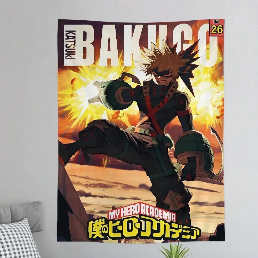 

Anime B Bakugo Katsuki Colorful Tapestry Hippie Boho Mandala Wall Hanging for Bedroom Affordable Home Decor Flat Print 74x94cm(29x37in)