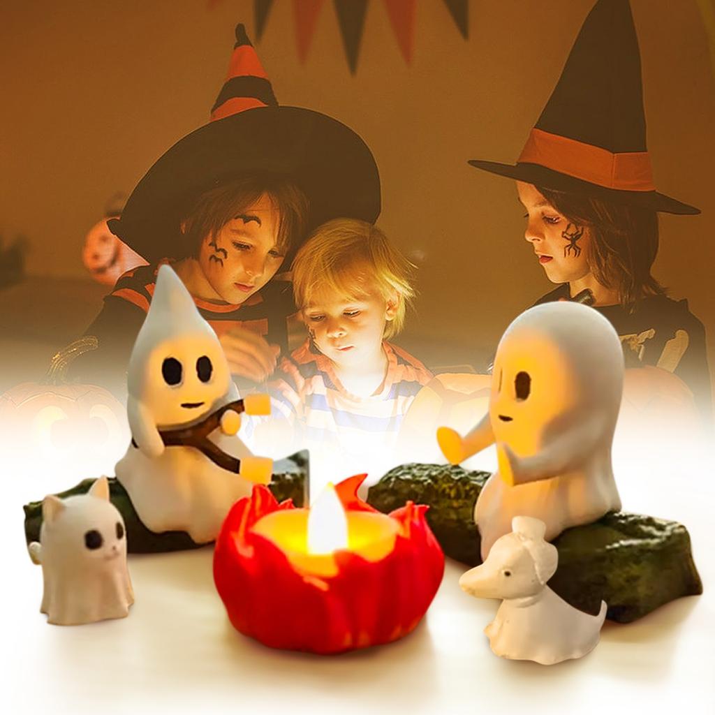 Gathering  Spooky  Decor  Cute Figurine Set  Display  Haunted Scene  Adventures