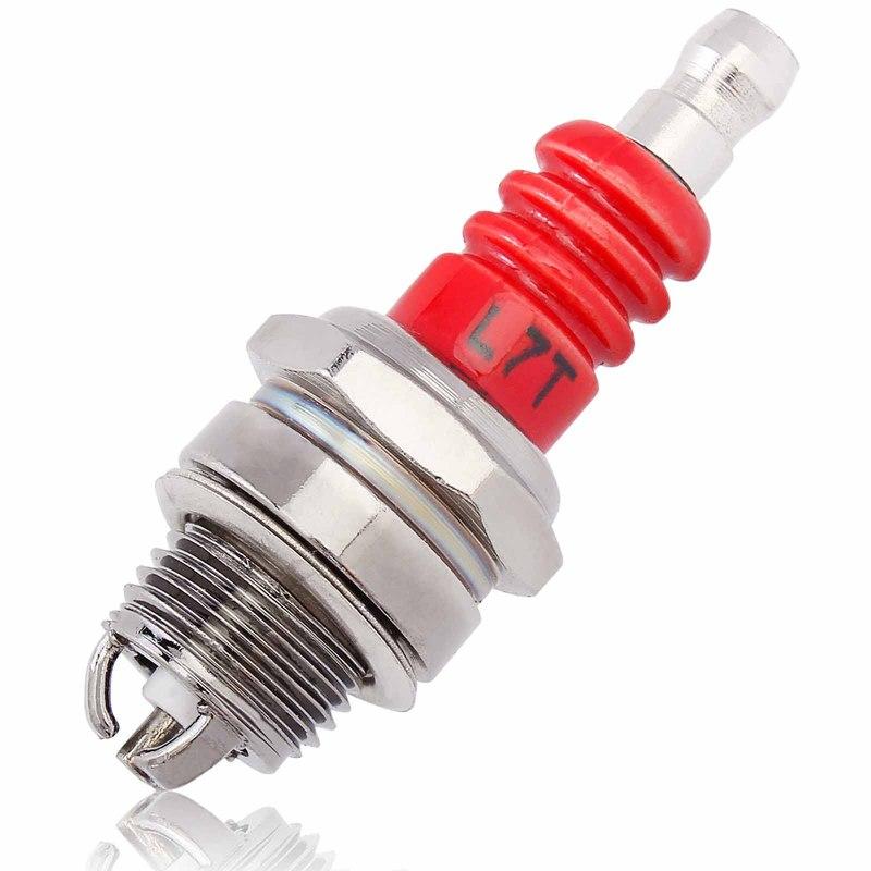 5 Pcs 3 Electrode Spark Plug L7T 3c 4c 47cc 49cc 2-Stroke Mini Pocket Bike ATV Quad Scooter Trimmer Blower Chaaw Strimmer