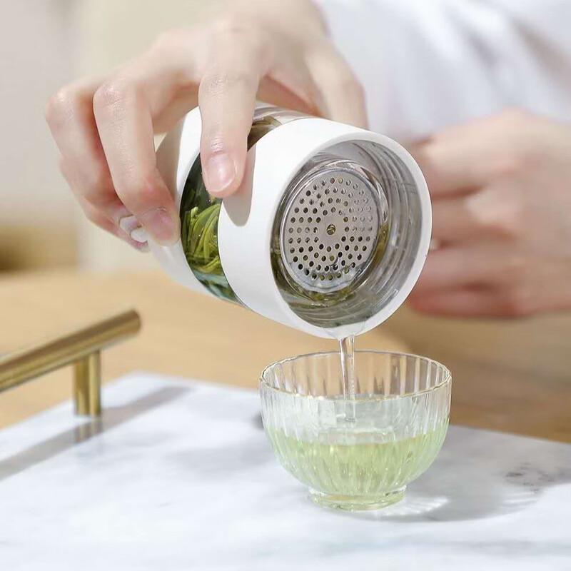 OLOEY Portable Tea Infuser Glass Bottle