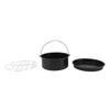 Fryer Accessories Stainless Steel Baking Cake Barrel Pizza Pan Grill Nonstick Coating Dishwasher