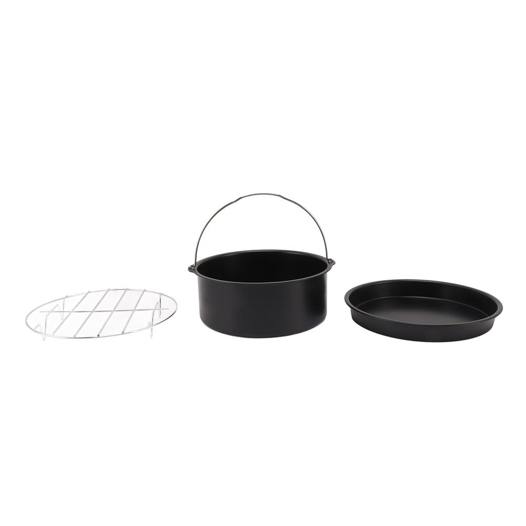 Fryer Accessories Stainless Steel Baking Cake Barrel Pizza Pan Grill Nonstick Coating Dishwasher