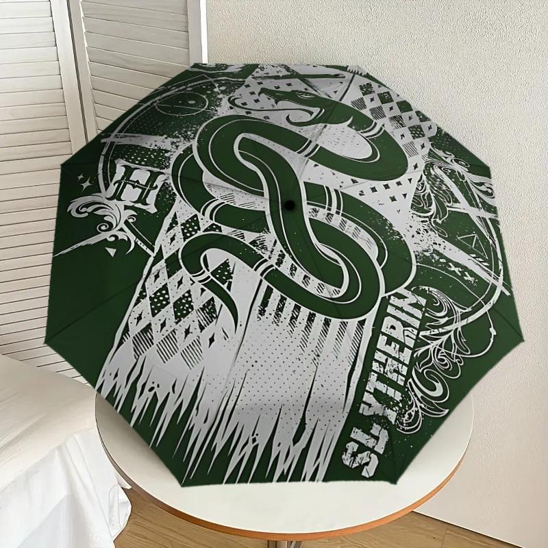 1PC Warner Slytherin Snake Umbrella-8-Rib Reinforced, Automatic Open, Lightweight & Durable-A49
