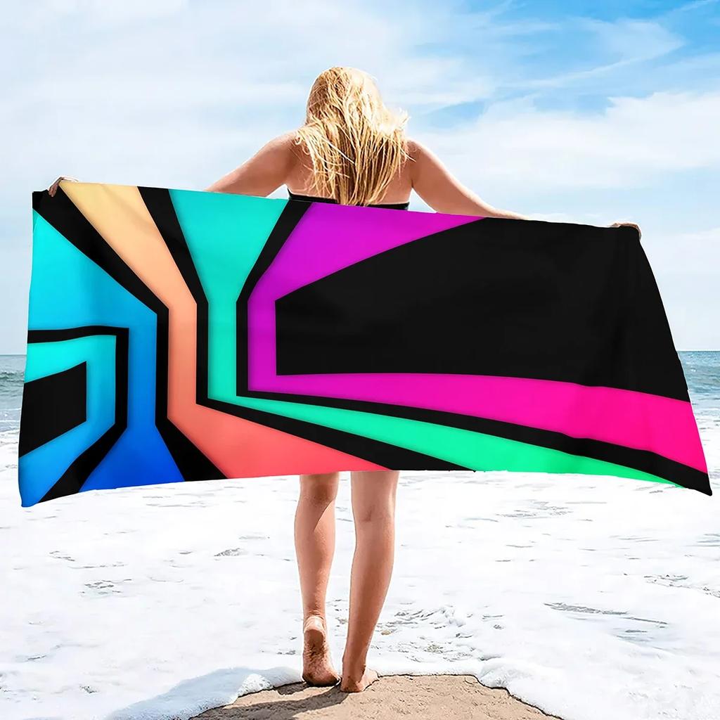 Summer Letter Printing Adult Oversized Quick Dry Beach Towel Women Sand Free Summer Beach Towel Men Microfiber Pool Towels