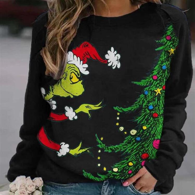 Custom Face Christmas Tree, Personalized All-Over-Print Sweatshirt, Funny Ugly Sweater, Custom Photo