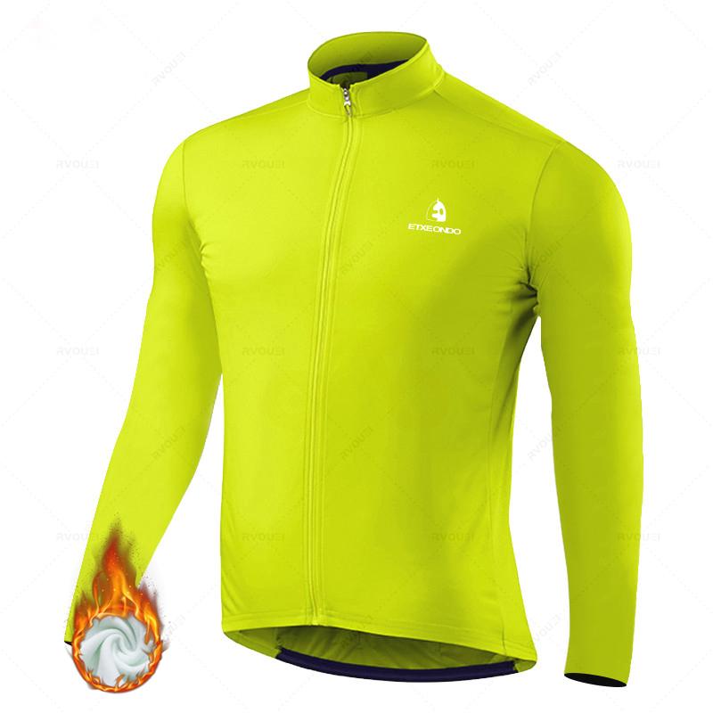 

2026 Winter Velvet Warm Thermal Fleece Set Cycling Clothes Men s Jersey Suit Sport Riding Bike MTB Clothing Bib Pants Warm Sets Ropa Etxeondo XS