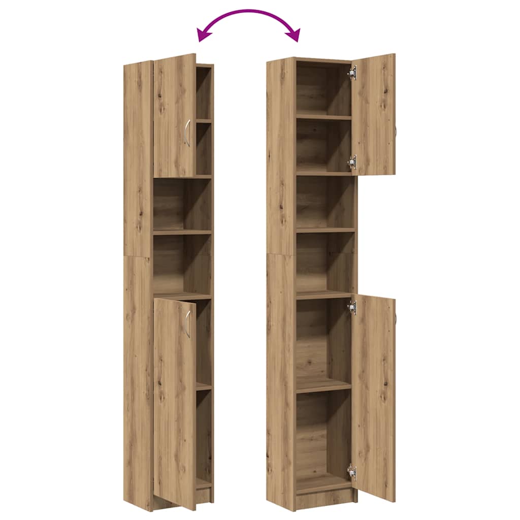 Bathroom Cabinet Artisan Oak 32 X 25.5 X 190 Cm Particleboard