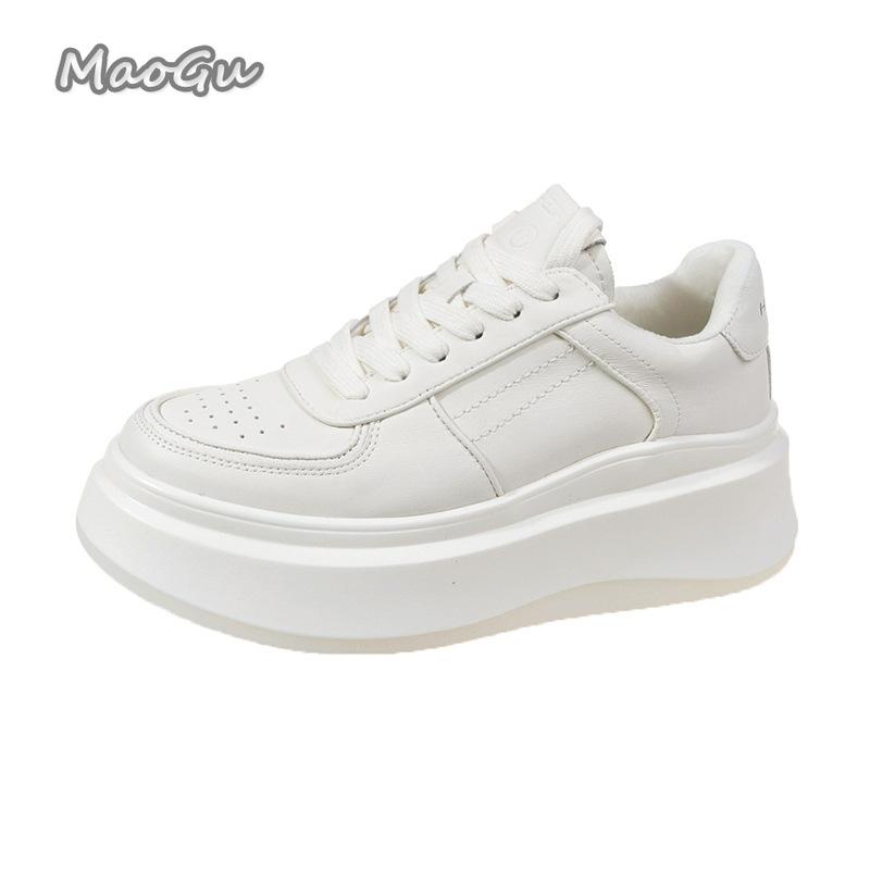 Thick Bottom Women's Casual Shoes Girls Students Daily Footwear Lace Up White Shoes Zapatillas De Mujer Size35-40 Tenis De Mujer