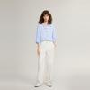 ELLE French Design Minimalist Loose Shirt Women Tops Light-Blue EC48656
