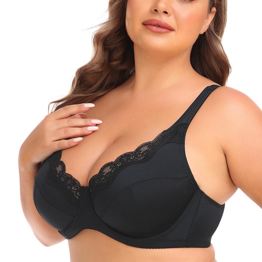 

Европейское и американское нижнее белье на косточках, кружевной жаккардовый бюстгальтер большого размера, корсет S чёрный