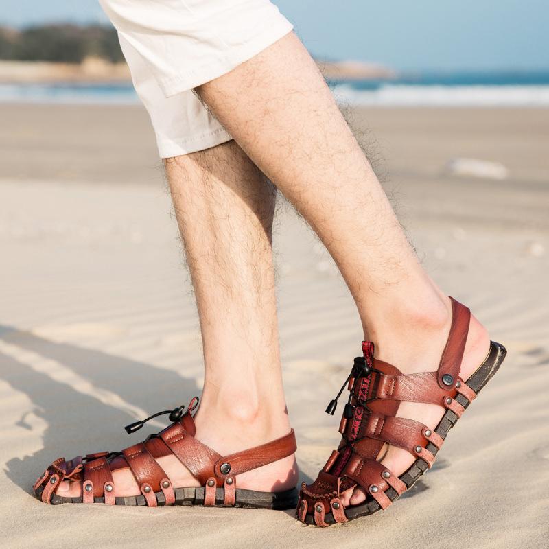 fashion Summer Men Casual Beach Outdoor Hiking Shoe Breathable Fashion Comfortable Non-slip Slippers Mens Leisure Sandals Zapatos Hombre