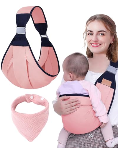Baby Carrier, Ergonomic Infant Carrier for Newborn to Toddler, Adjustable Hip Seat Sling, Breathable Cotton for Going Out