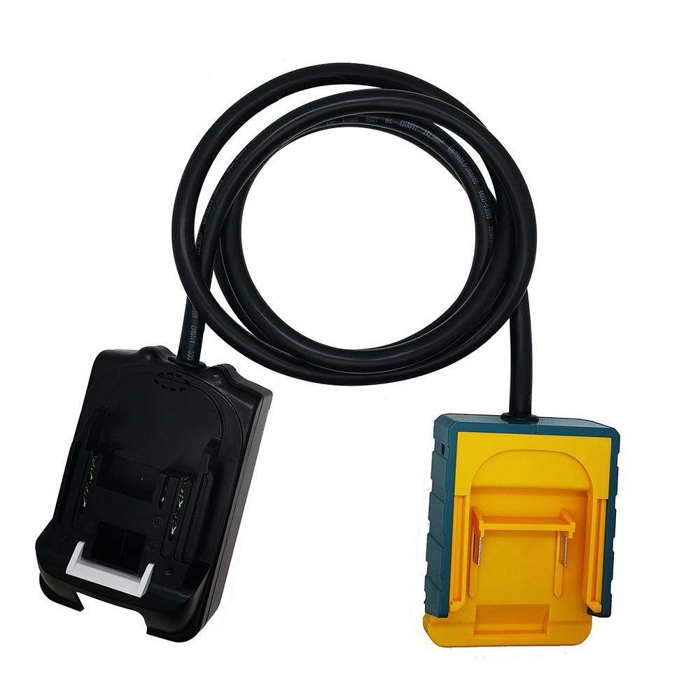 Battery Extension Cord Tool for Makita Bosch Dewalt Milwaukee 18V-20V Lithium Battery Lightweight with Belt Clip 1.5M Cable