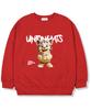 UNION GARMENTS Frandy Tiger Fleece-Lined Oversized Sweatshirt Red