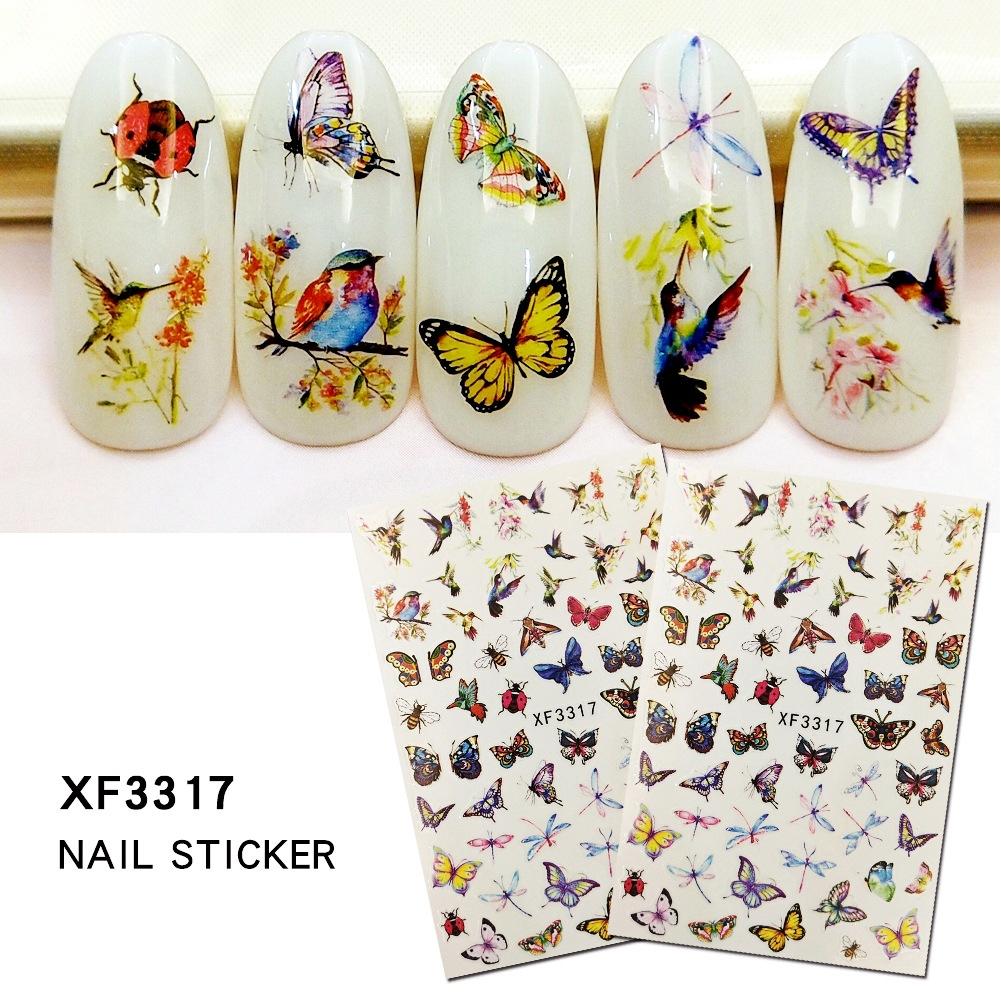13pcs Nail Art Sticker Self Adhesive Nail Decoration DIY Manicure Decals Tool