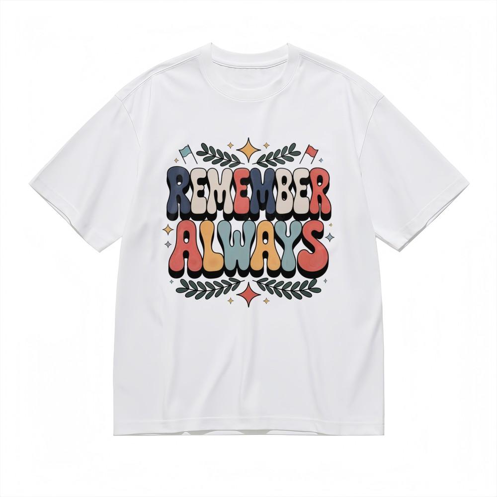 

Women s T-shirt With Retro Flags and Stars Graphic Unisex White 100% Cotton Tops L