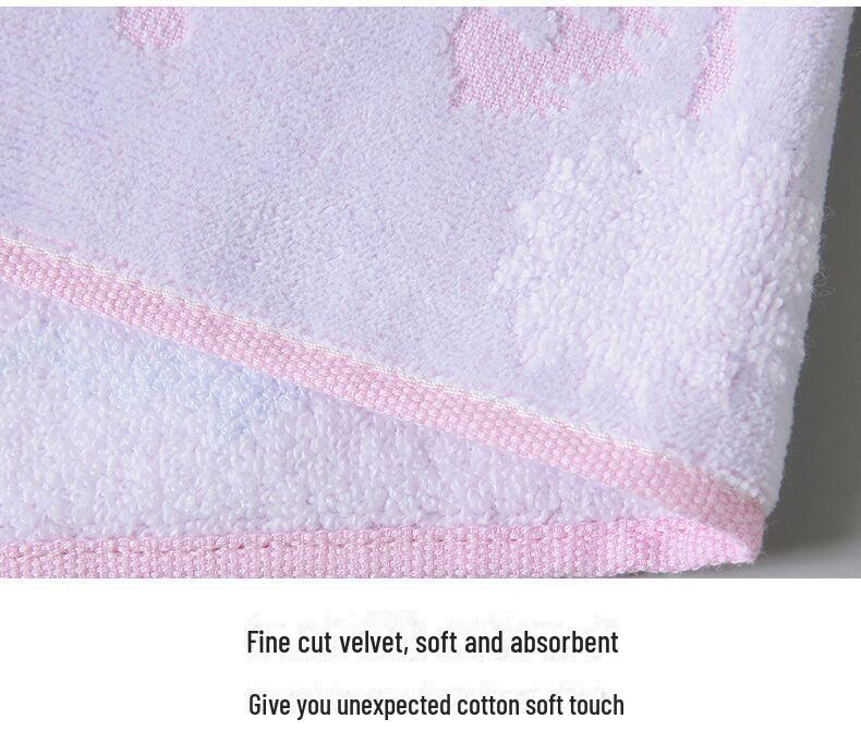 A-Class Gold Pure Cotton Beauty & Children's Towel - Soft, Medium, Cut Velvet Face Towel