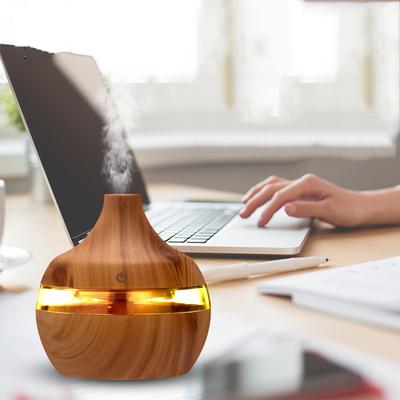 Umidificatore elettrico Diffusore di olio essenziale di aromi Umidificatore ad ultrasuoni per venature del legno USB Mini Mist Maker