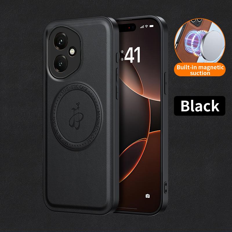Pouzdro z PU kůže s bezdrátovým nabíjením a magnetickým uchycením pro Honor 400 Pro 5G Ochranný kryt Tvrdý zadní kryt Coque