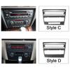 2PCS Carbon Fiber Car Center Control CD Panel Rahmen Abdeckung Dekorative Aufkleber Trim Auto Zubehör Für BMW 3 Serie e90 E92