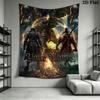 Name Custom DARK SOULS Wall Tapestry Aesthetic Wall Hanging Printed Fabric Blanket Decorative Tapestries for Bedroom Living Room Home Decor