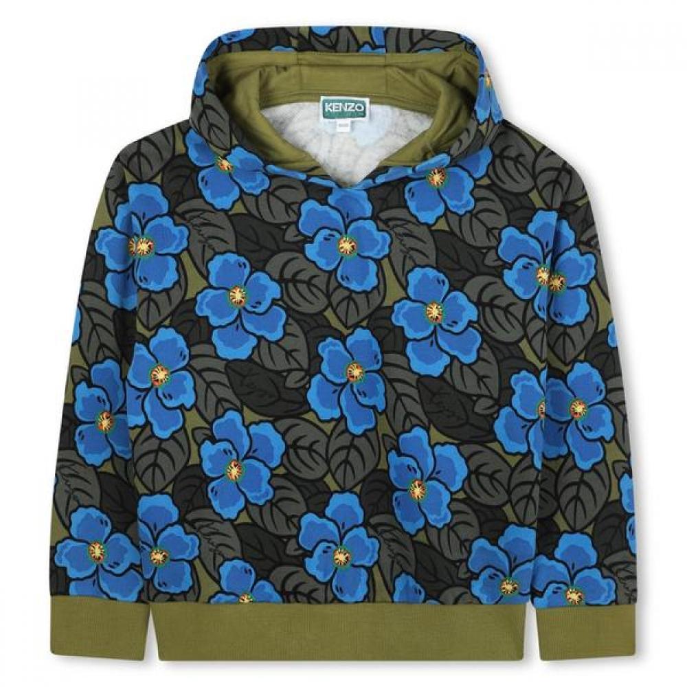 Kenzo Kids Flower Hoodie 25afw Z256afw411 Khaki/12Age_152CM