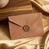 Chinese Retro Style Woven Pattern Envelope & Letter Set with Kraft Paper & Sealing Wax
