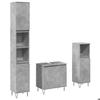 VidaXL Ensemble de meubles de salle de bain 3 pcs gris béton 3324953