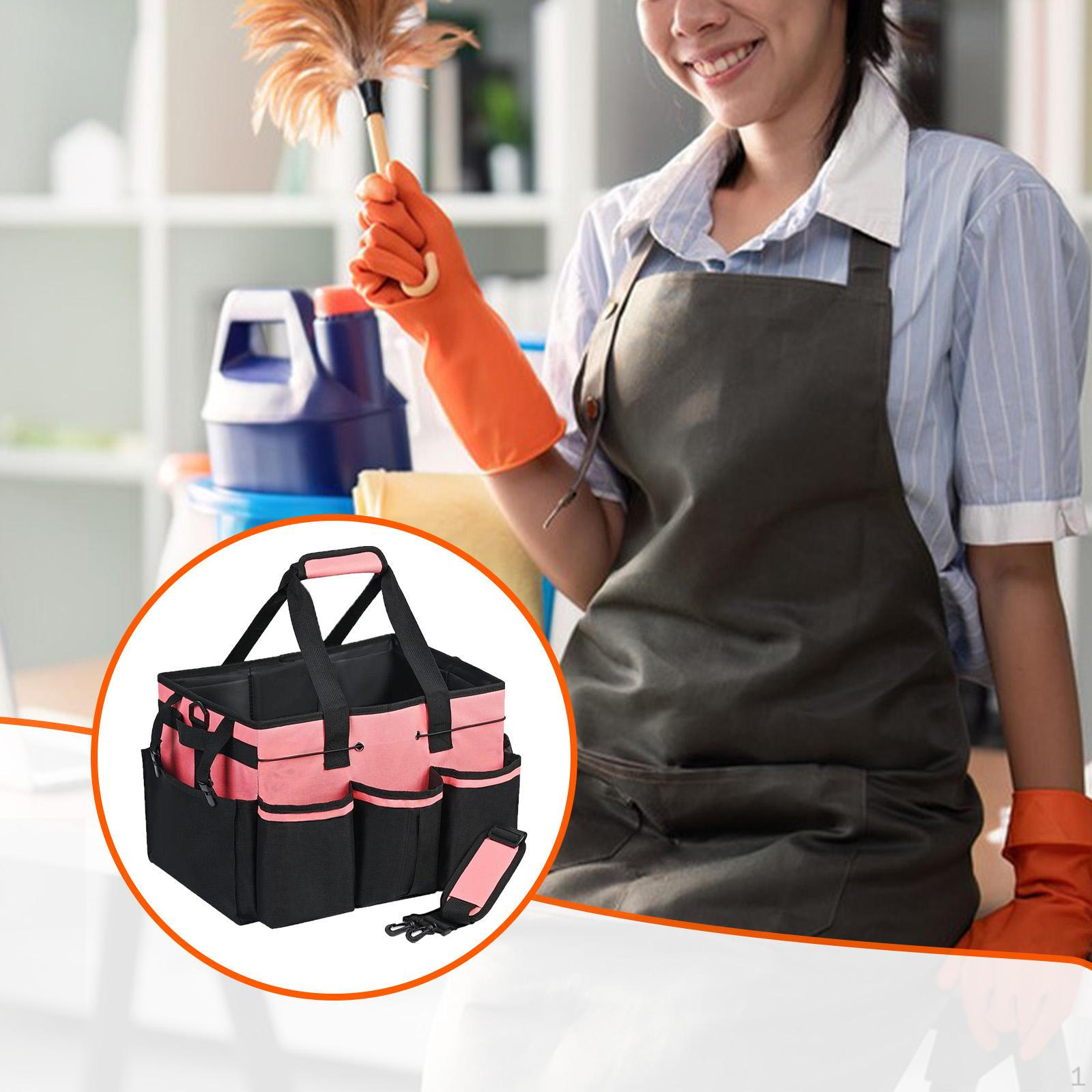 Cleaning Tool Organizer Supplies Bag Portable Housekeepers Storage Case 3559₽